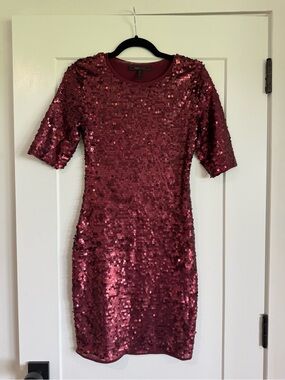 BCBGMaxAzria Rose Sequin Mini Dress
